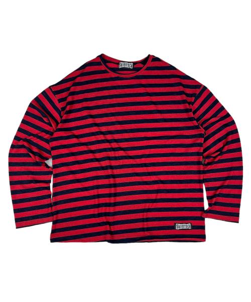 Summer Border Long Sleeve T-Shirt (red*navy)