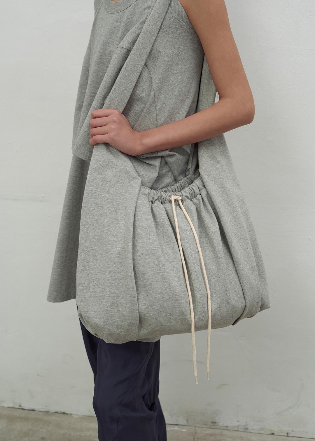 KNOT DETAIL SHOULDER BAG (GREY)