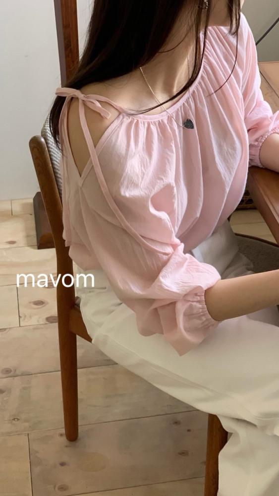 (쿠폰/무배) 미엘 리야 블라우스 4col 리본 스트링 셔링 블라우스