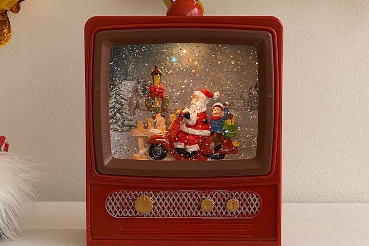 크리스마스소품 오르골 스노우볼-텔레비젼