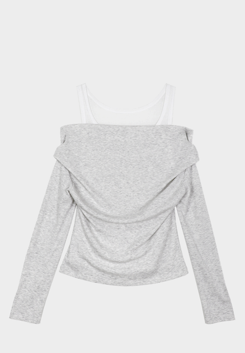 Layered Off-Shoulder Tee (2color)