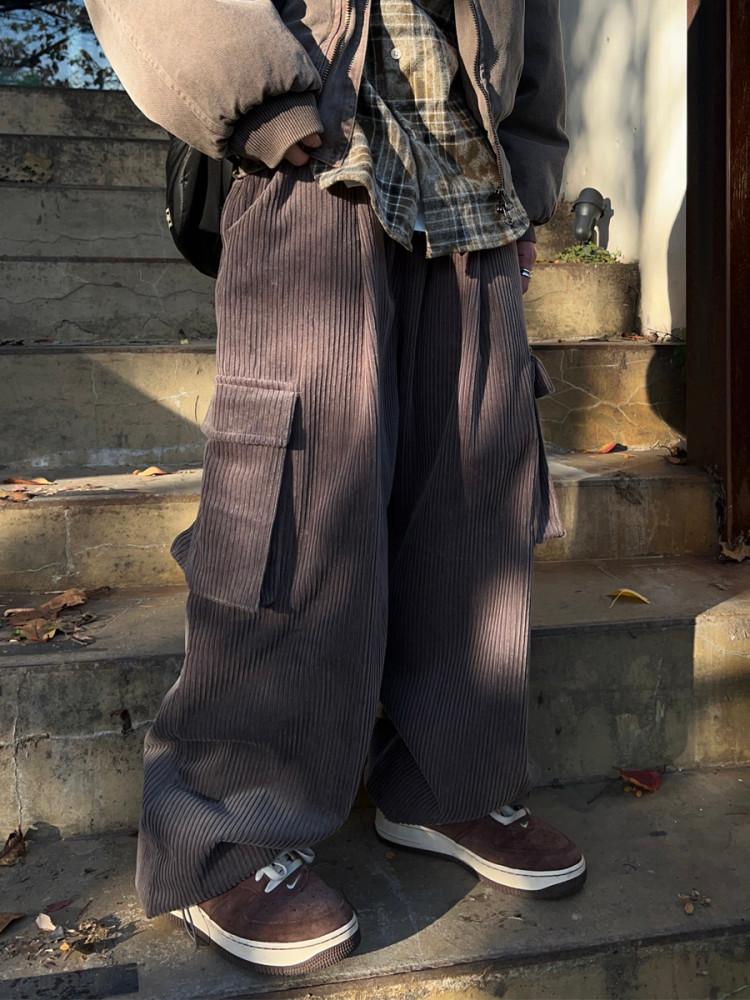 [추천] 빅 벌룬 골덴 카고 스트링 팬츠 (4color) : 쿠로젯스토어