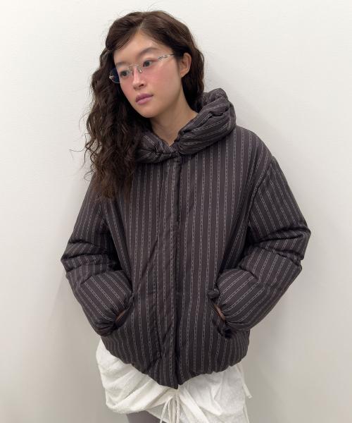Puffy Collar Puffer Jacket [Black]