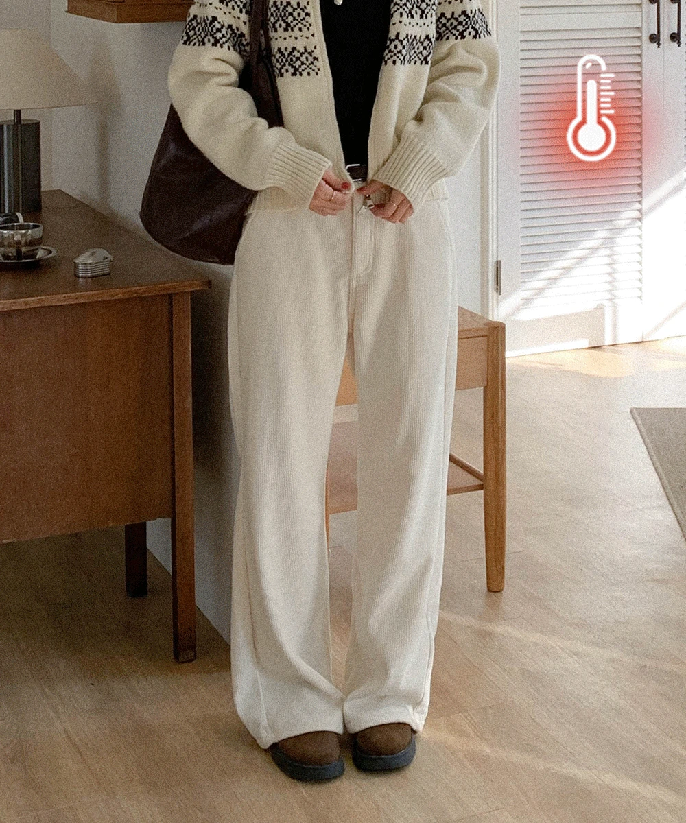 [~2XL/숏,기본,롱] 오트 융기모 코듀로이 와이드 팬츠