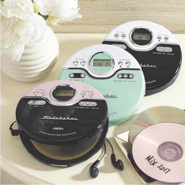 레트로 빈티지 휴대용 CD PLAYER 시디 씨디 플레이어 블랙 화이트