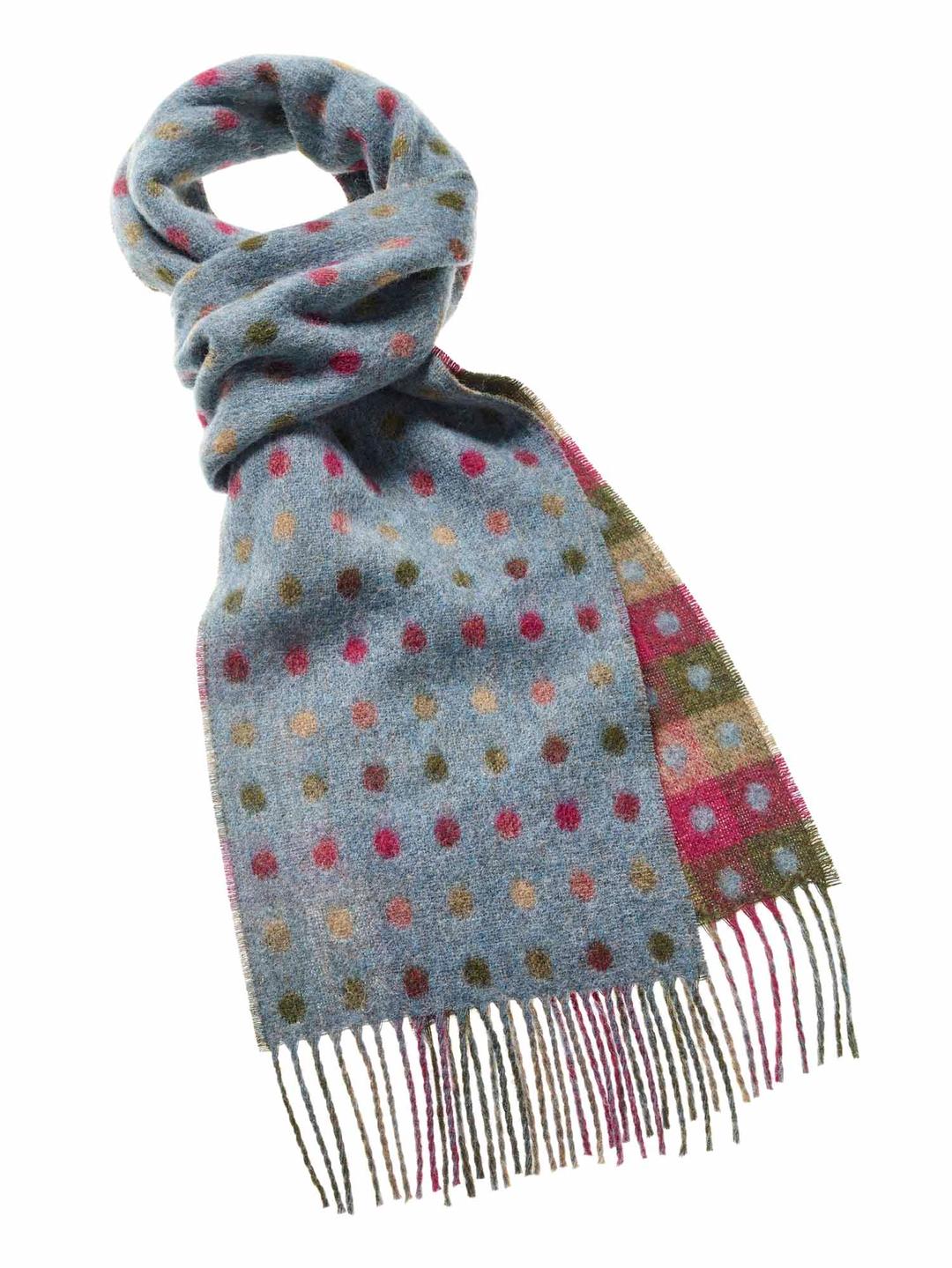 Abraham Moon Muffler - SPOT/CHECK TEAL MULTI