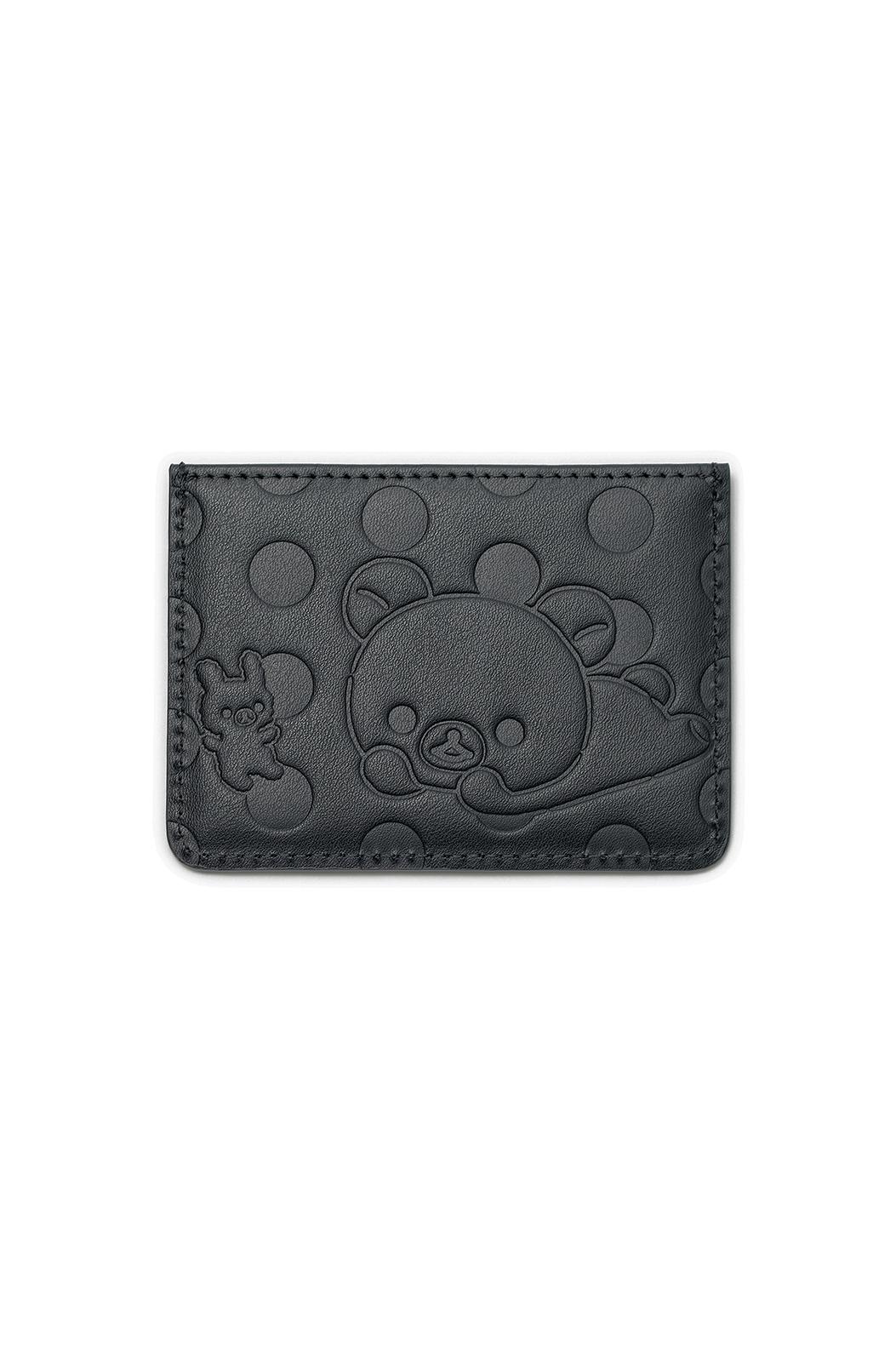Korilakkuma dot card wallet (Black)