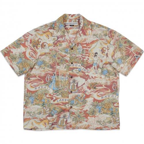DV.LOT 684 LAND OF ALOHA shirt -Orange-