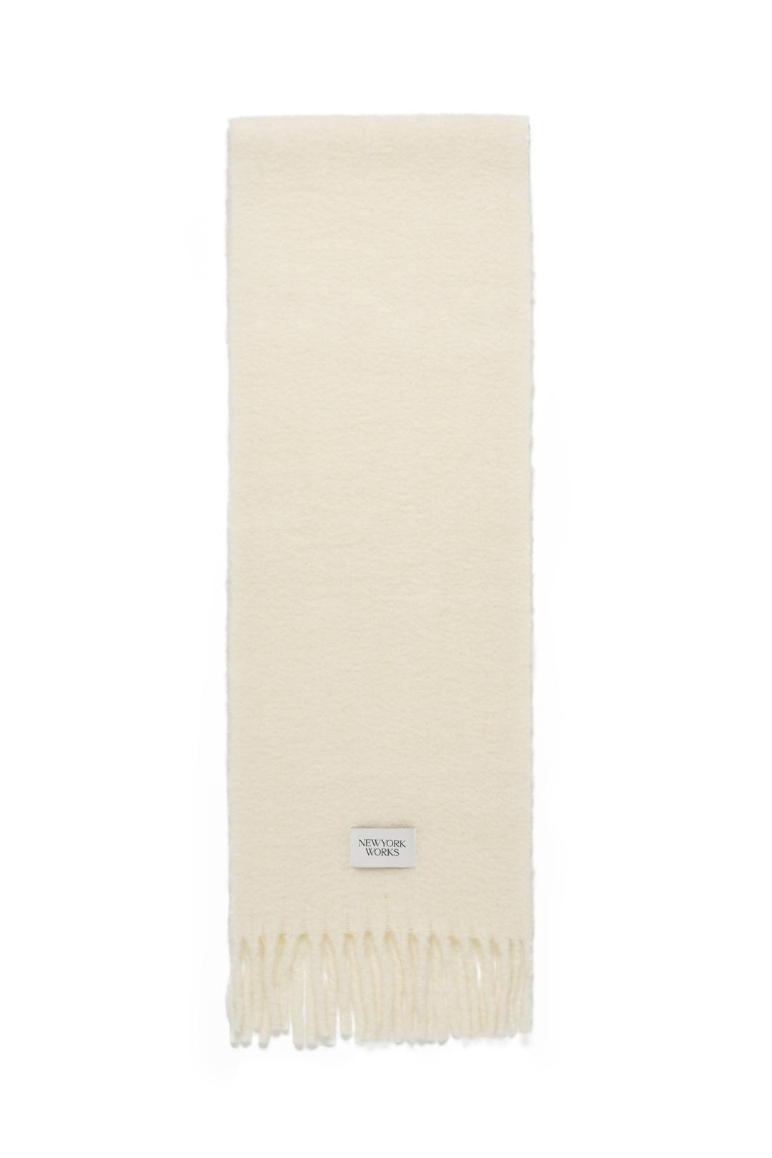 [GIFT BOX] WOOL BIG WIDE LONG MUFFLER_IVORY
