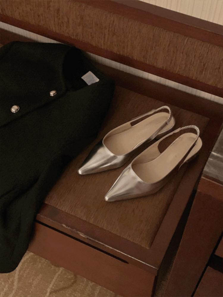 요츠 스틸레토 2cm 슬링백(3color)