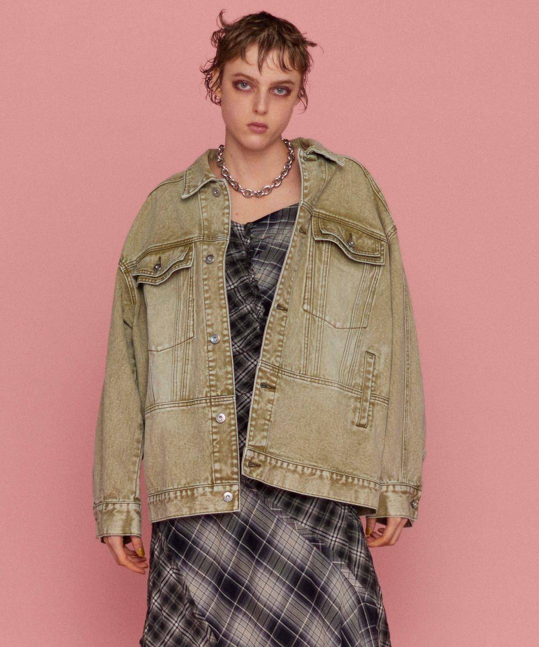 Oversize Colored Denim Jacket