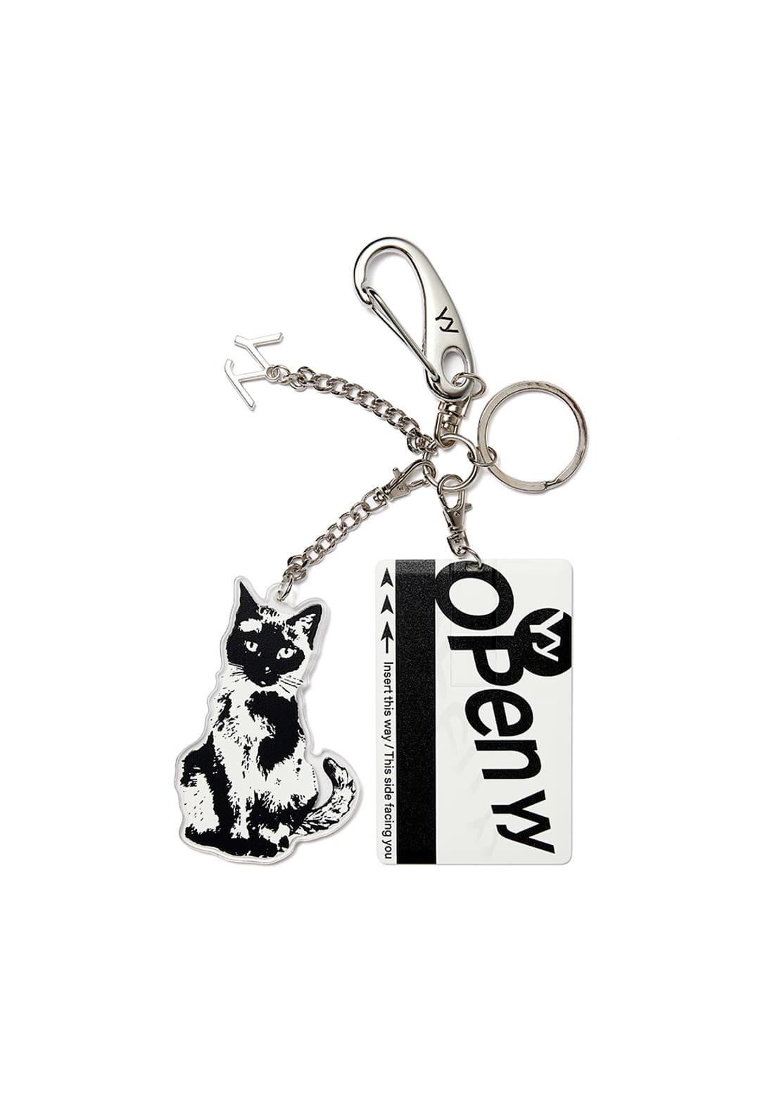 CAT USB CARD KEYCHAIN, WHITE