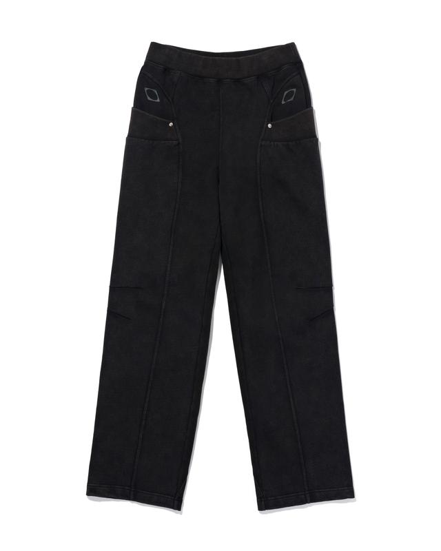 CUT OFF SWEAT PANTS_WASHED BLACK