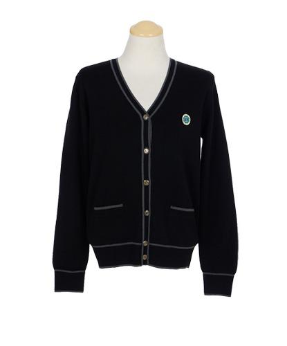 그레이 두줄라인 블랙 여자 가디건 (경화여고) 교복 학생복