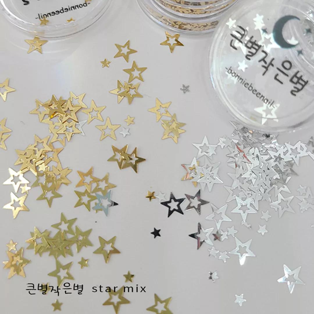 [보니비네일] 큰별작은별 / 별 글리터 {상세팜고/5g 케이스 절반}