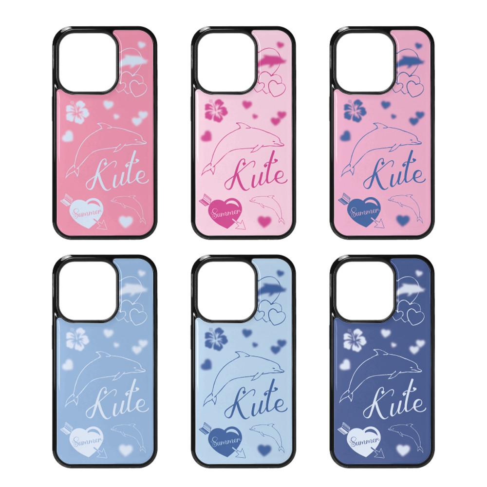 Love dolphin case (glass bumper) i15pro