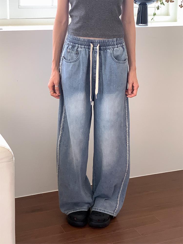 카프 프린지 밴딩 데님
