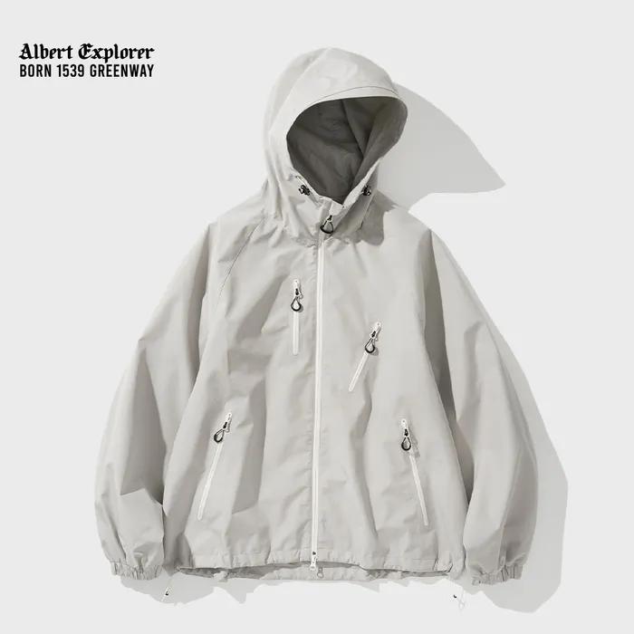 casual sports wind jacket light grey