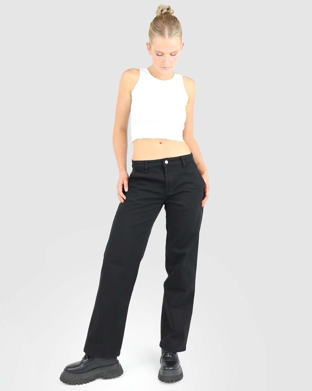 Low Rise Pant: Black - 6