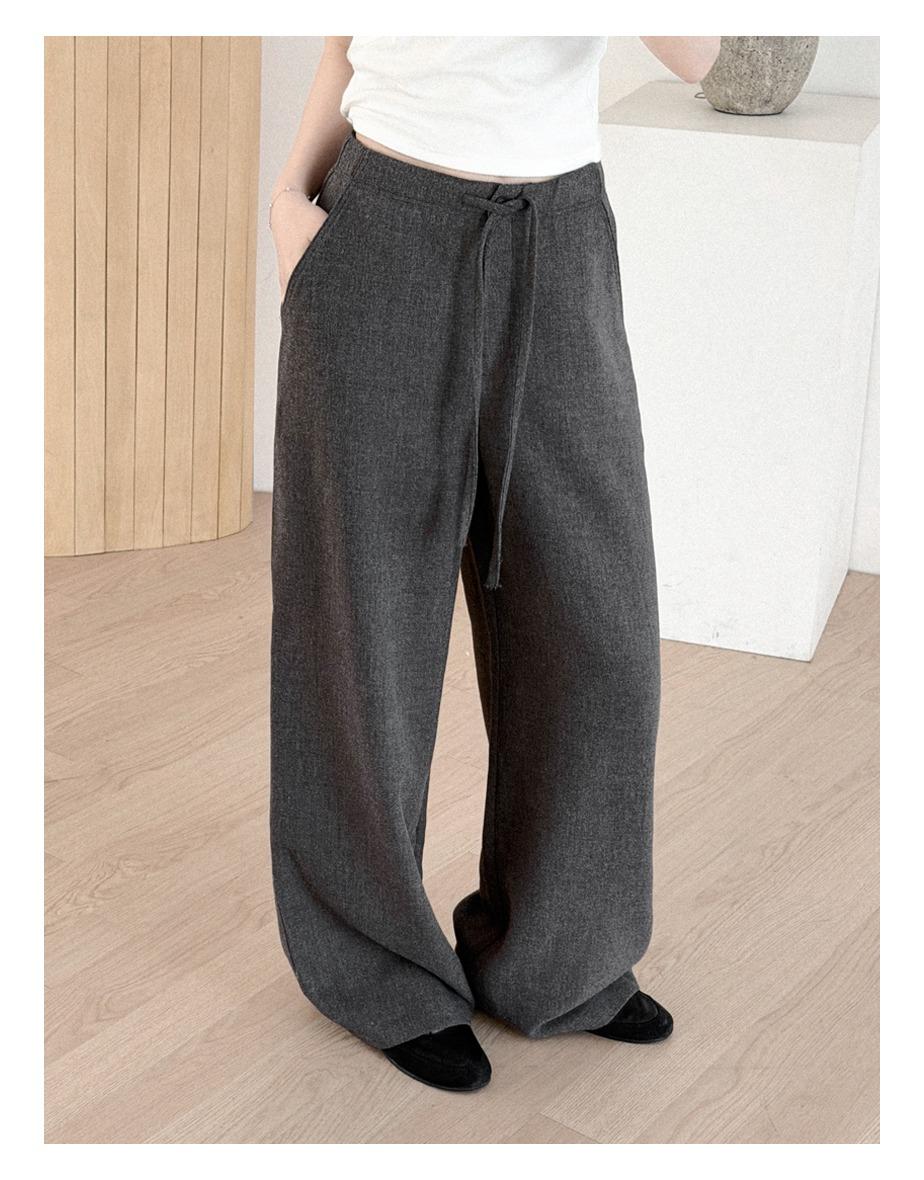 [5일소요] 모벨 스트링 슬랙스 [차콜]