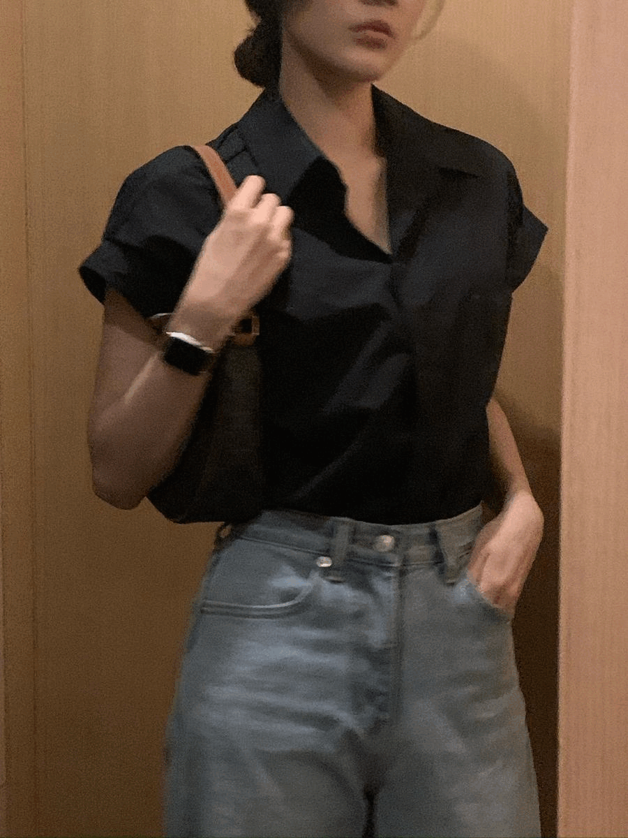 [주문폭주/판매누적 4000장이상] 벨르 롤업 반팔셔츠