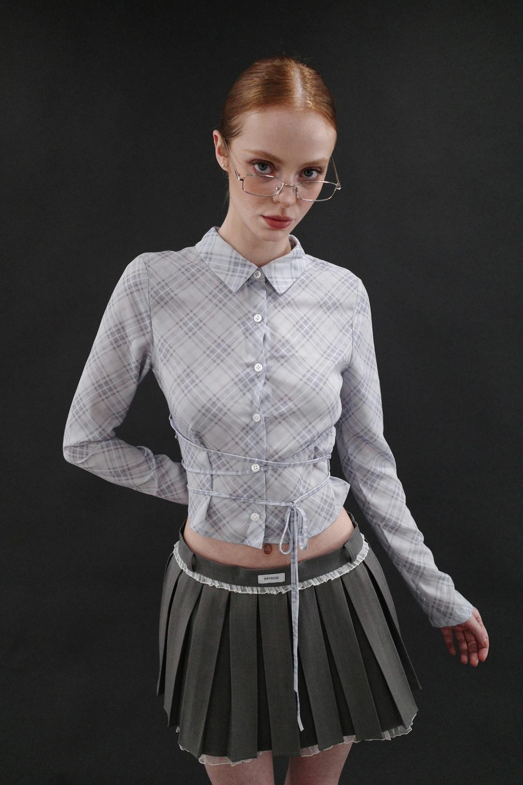 CHECK STRING BLOUSE (BLUE) 9/25 순차발송