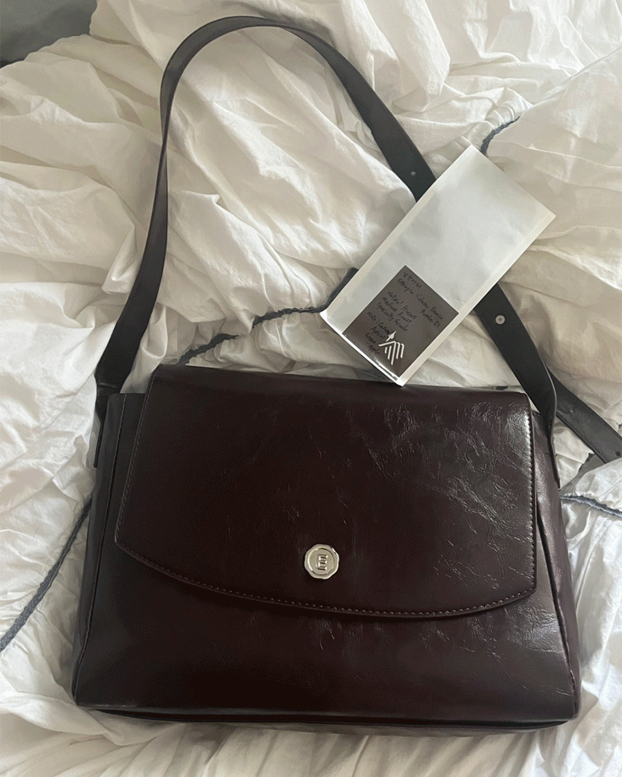 Wood Leather Cross Bag_우드 레더 크로스 백