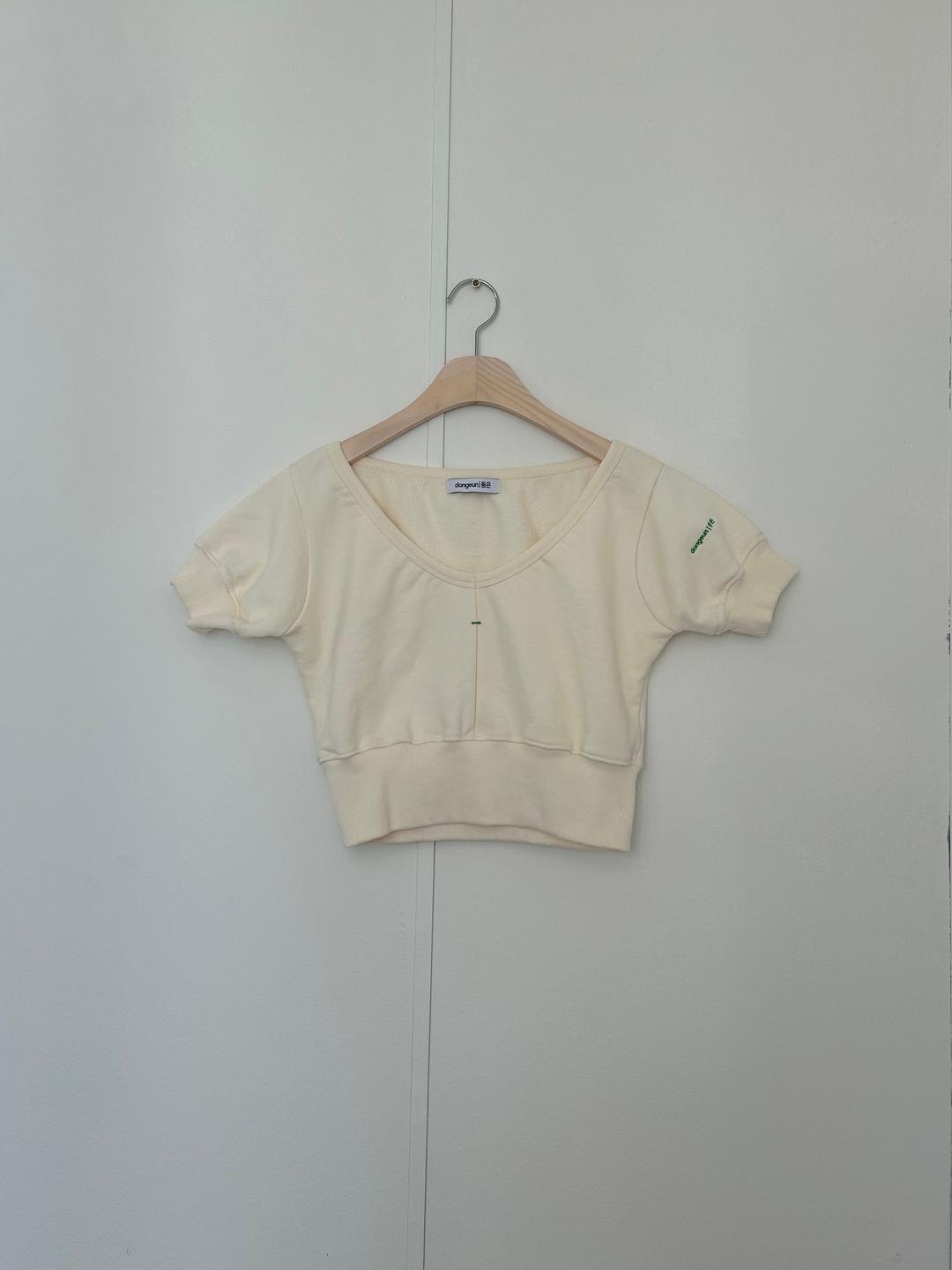 M Short Sleveed Sweatshirt, vanilla