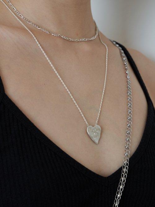 vintage heart necklace (이니셜 큐빅)