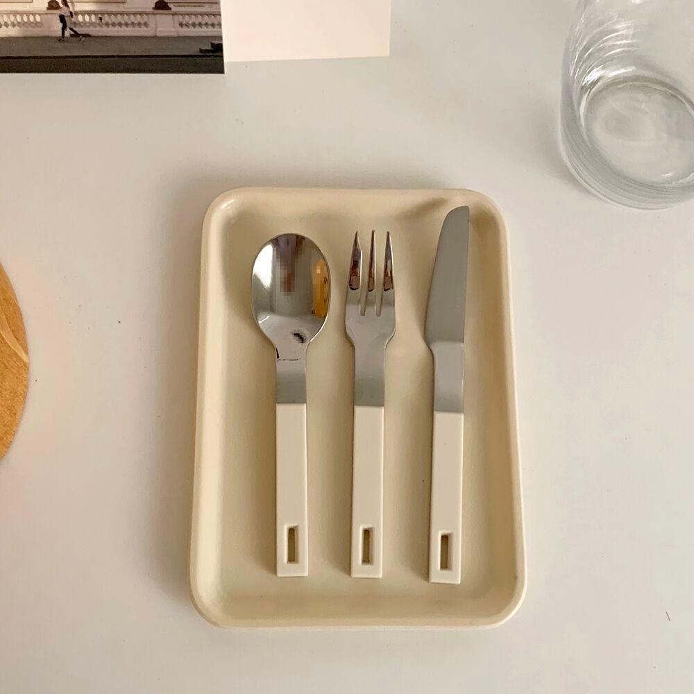 레토 블록 디저트커트러리 (2color 티스푼포크버터나이프 카페)