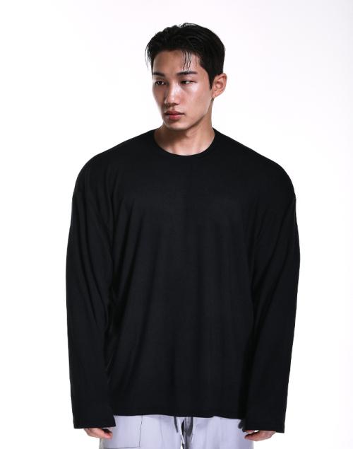에어리 모달 오버핏 롱슬리브 (블랙)