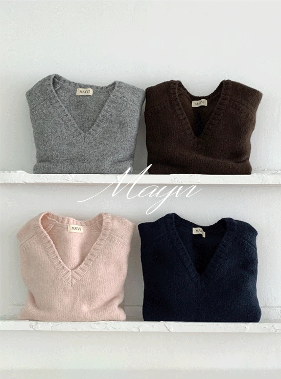[어텀비🍂/Mayvi] Fob 폭닥 브이넥 니트 (4 color)