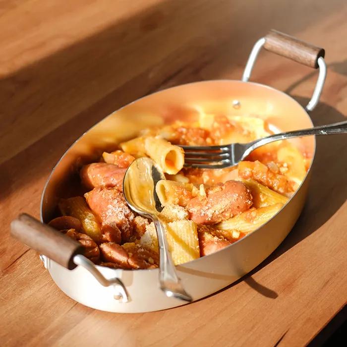 [오티네티] Limited 우드핸들 오발 후라이팬 26cm (뚜껑O)