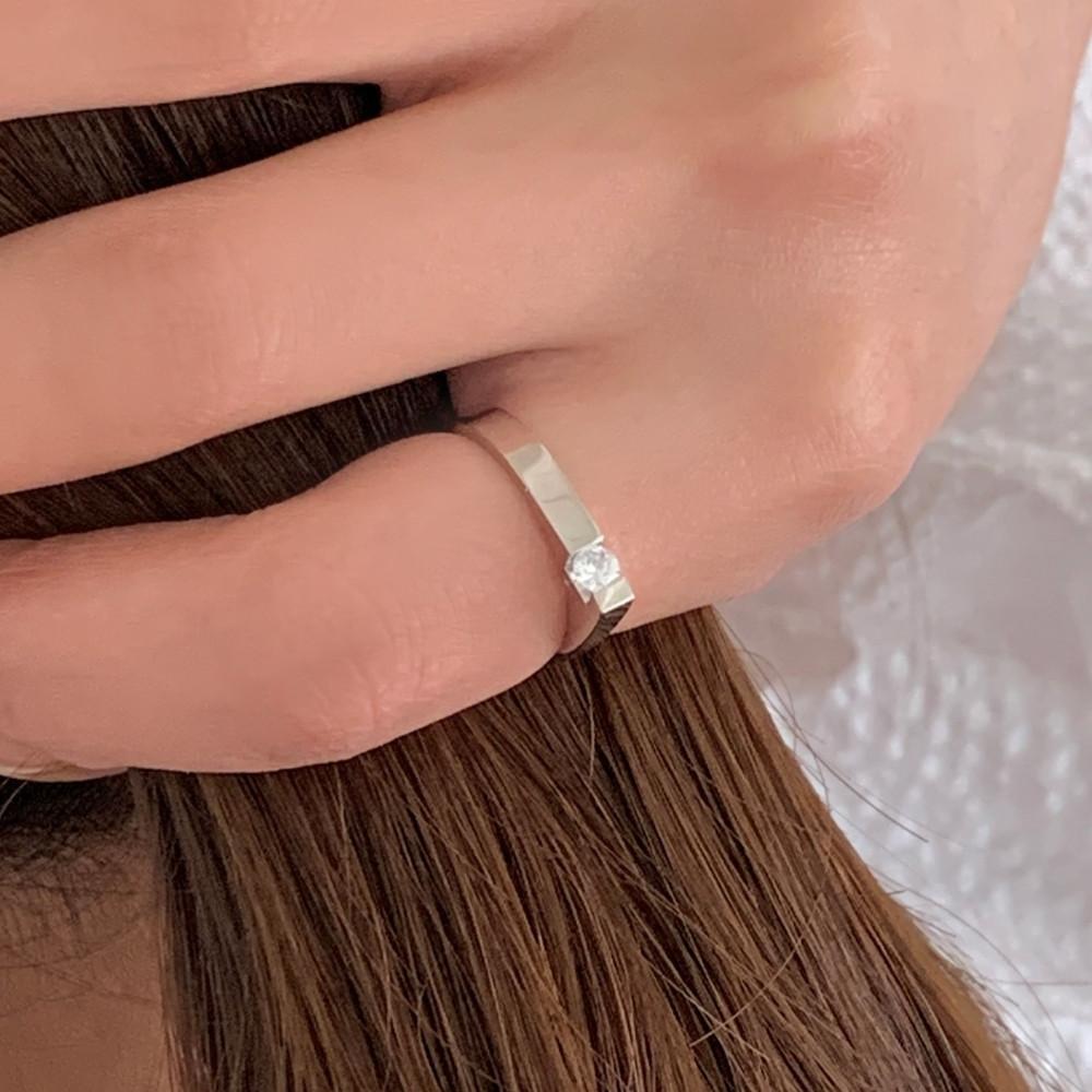 [바라두925] 사이드 스톤 포인트 반지