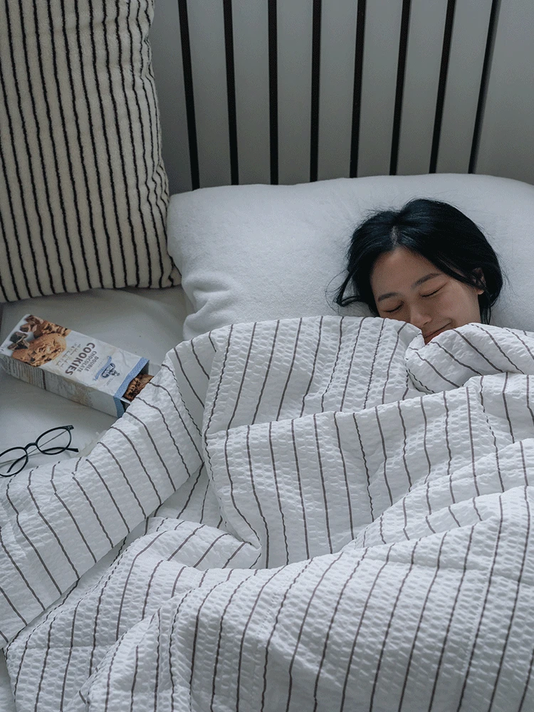 디어리얼 팝콘 시어서커X듀라론 냉감 양면 여름 차렵이불 (쿠키/소다) SS/Q