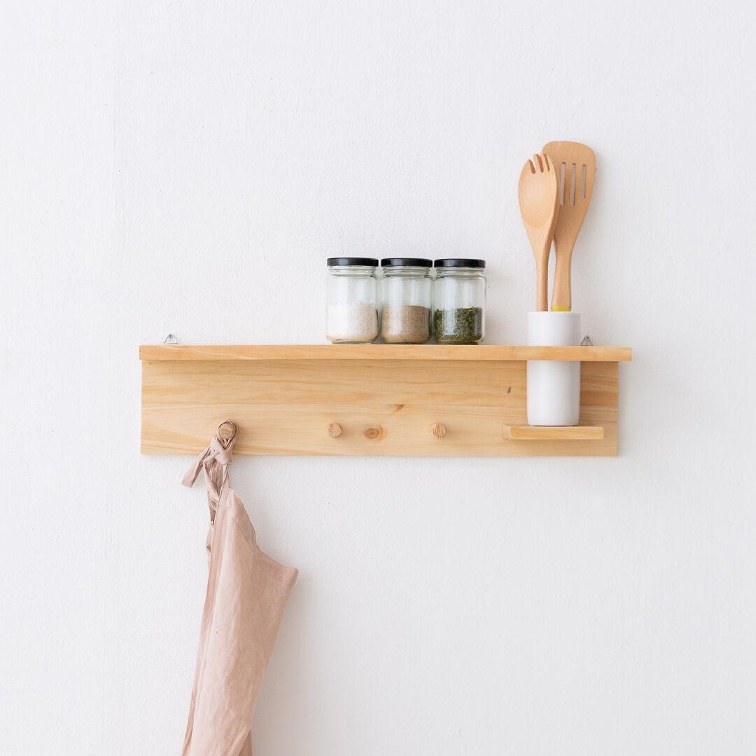 쿠쿠마 원목 홀더 벽선반