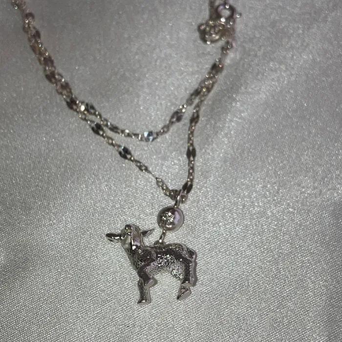 my baby lamb ball necklace