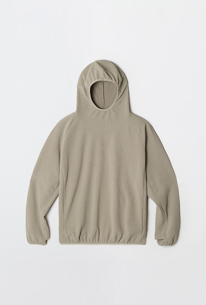 (QR) 와플 하이넥 후드 티셔츠_SPLWG23C91