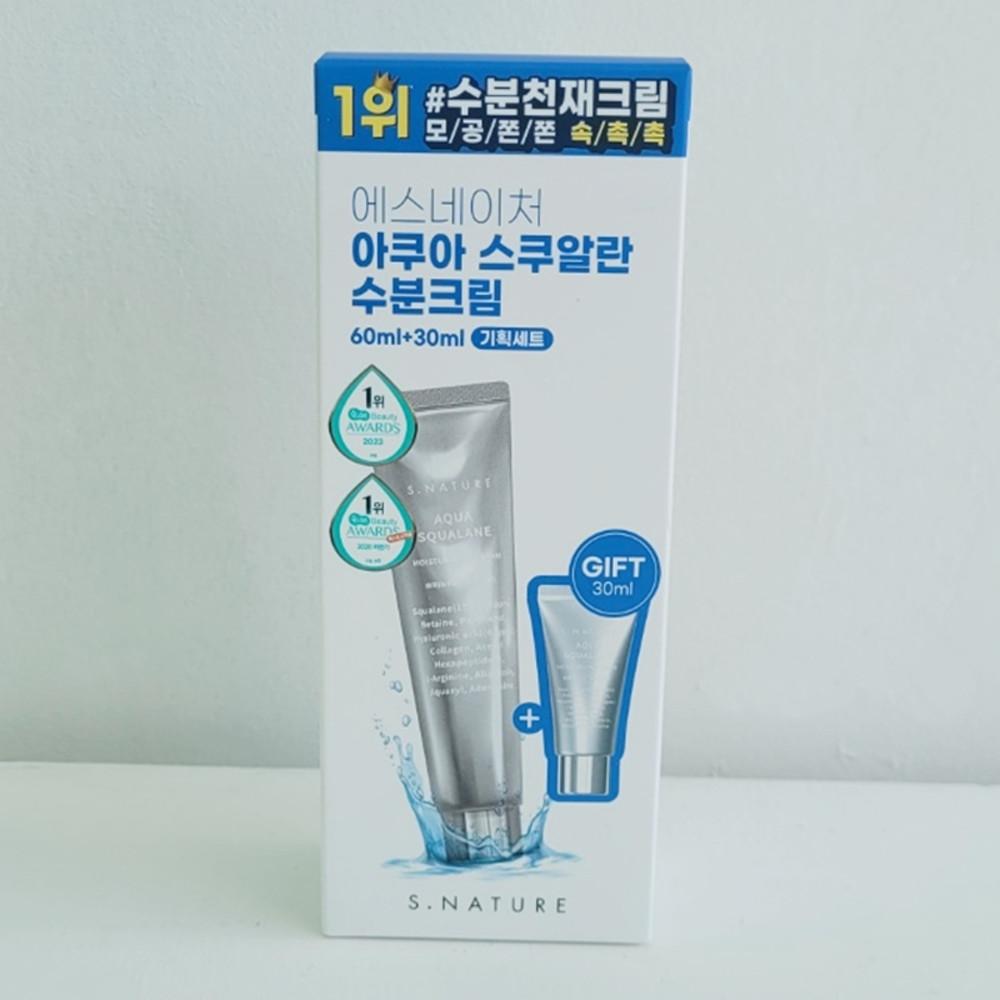 에스네이처 아쿠아 스쿠알란 수분크림 60ml+30ml