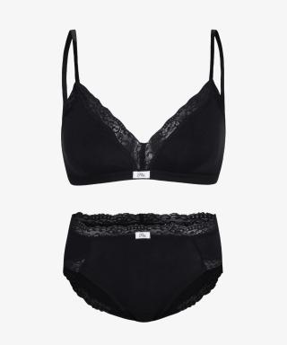 러버스 트라이앵글 브라 팬티 세트 (FI4BAH1121FBLK)(FI4BAH1121FBLK)