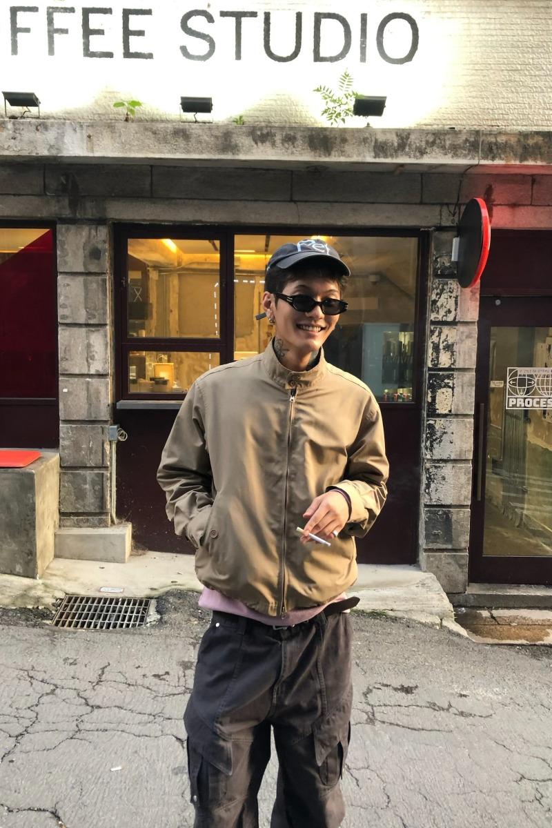 Neck button harrington jacket (2color) (2size)