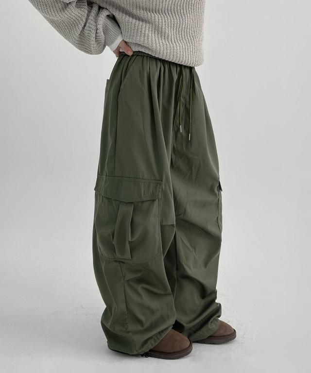 블랙업 [1천장판매] (UNISEX) 체턴 카고 투웨이 밴딩팬츠