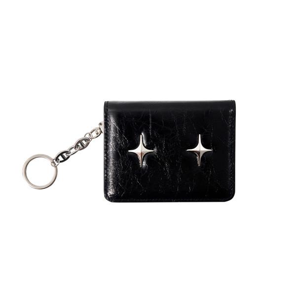 Sparkle star card wallet Black