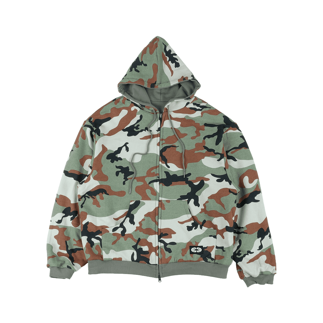 Reversible Hoodie Zip-Up Camo