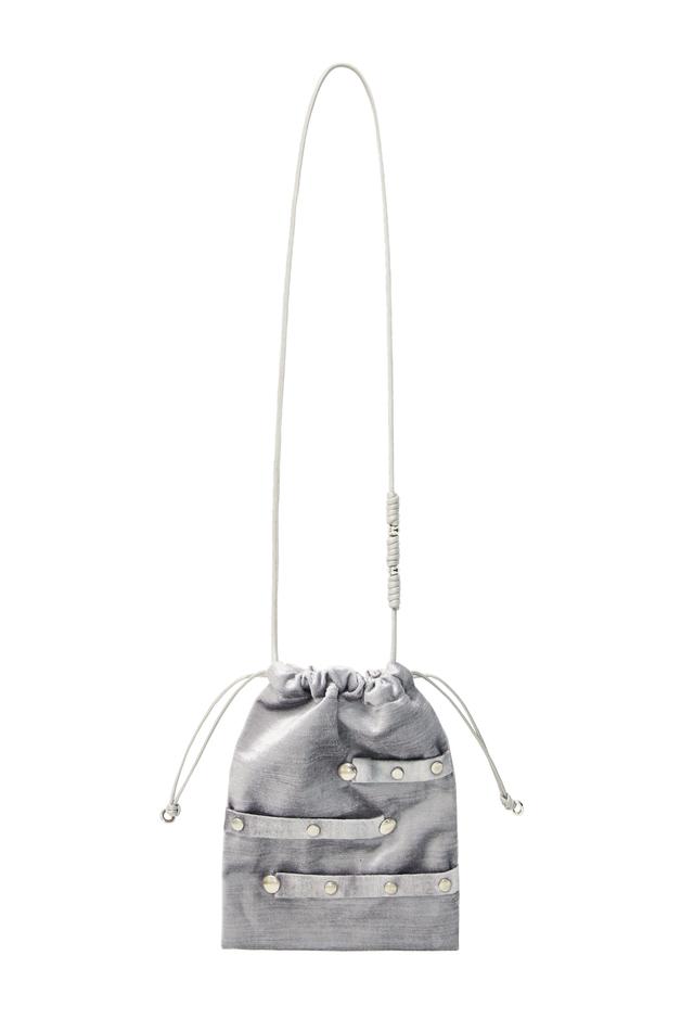 SNAP BUTTON MINI BAG_SILVER