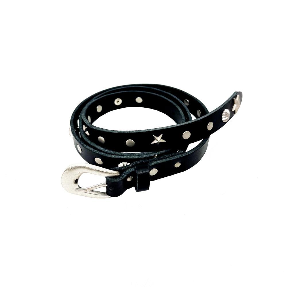 36 STUD LEATHER BELT IN STAR