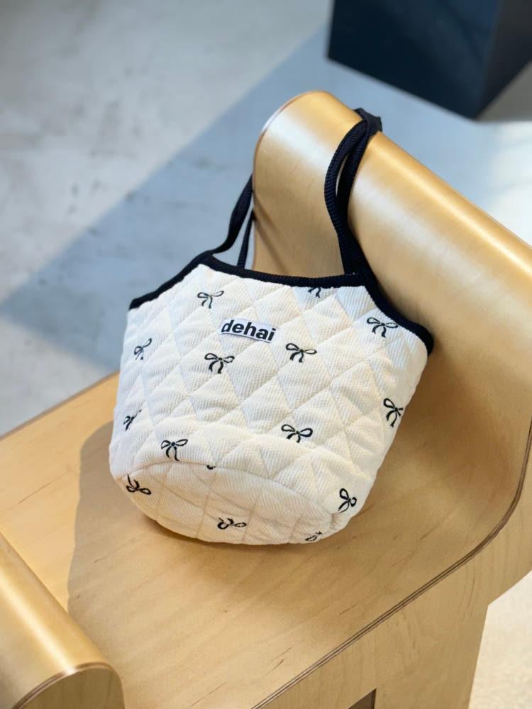 리본 코듀로이 골지 퀄팅  쇼퍼 보부상가방 숄더 에코백