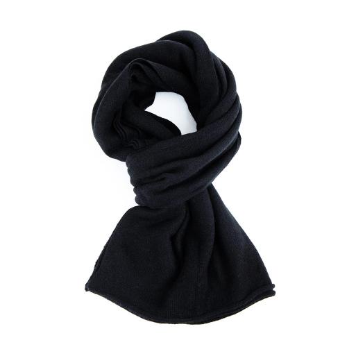 8002 캐시미어 100 니트 남녀공용 목도리 블랙 (60x180cm)