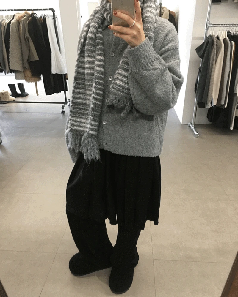 틴 피치 플리츠 치마바지 (2color)