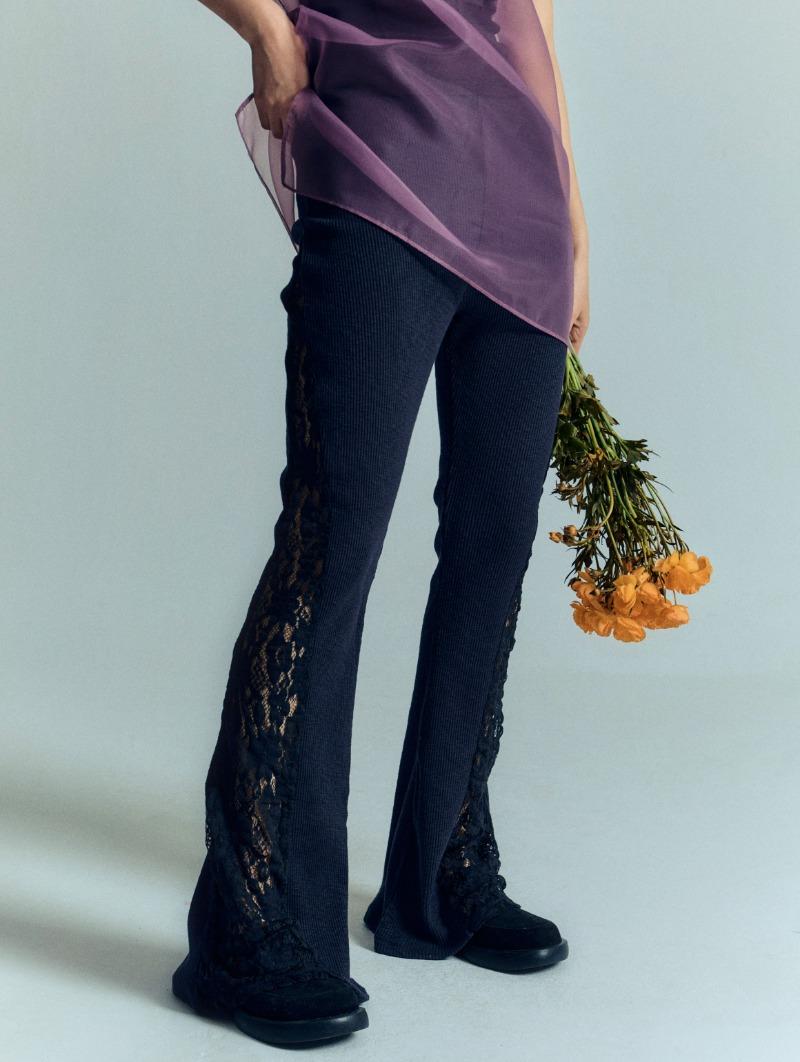 Lace slash pants